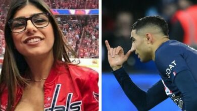 أشرف حكيمي يتغزل بمايا خليفة بشيء غير متوقع