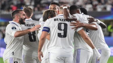 فيديو بنزيما يسجل هدف ريال مدريد الثاني أمام آينتراخت فرانكفورت