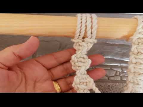 تعليم مبادئ المكرميه للمبتدئين / الفرق بين العقدة المربعه والعقدة الحلزونية / macrame / مكرمية