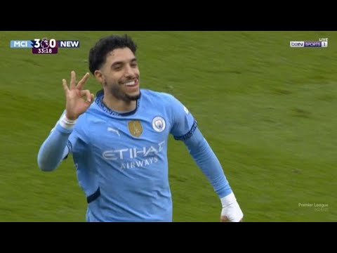 هاتريك عمر مرموش في مباراة مانشستر سيتي ونيوكاسل - اداء عالمي من المصري