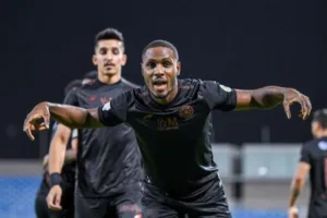 الهدف الاول لفريق الشباب سجله اللاعب ايغالو