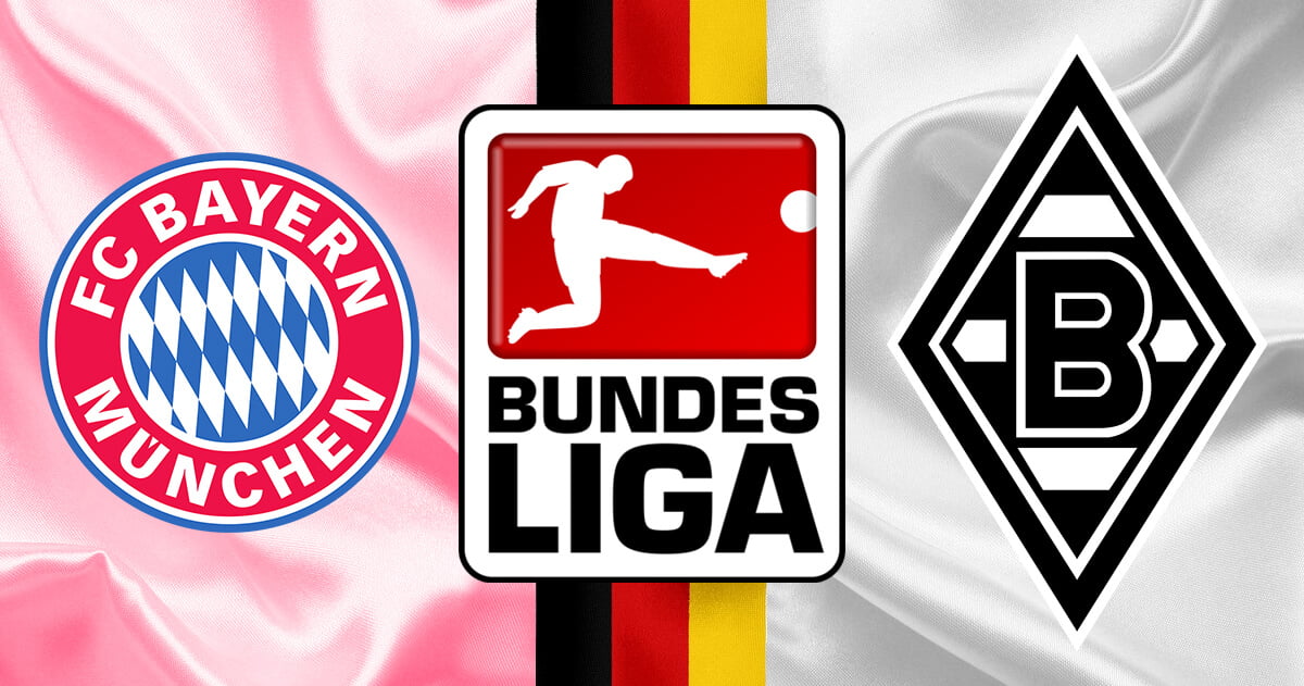 Bayern Munich vs Borussia Monchengladbach Logos Bundesliga Logo