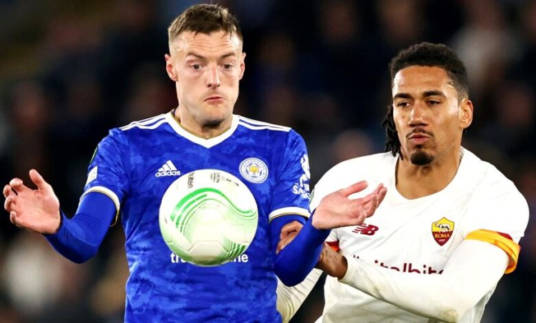 vardy smalling leicester roma 04282022 ftr getty