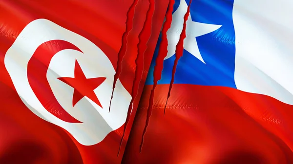 depositphotos 435442710 stock photo tunisia and chile flags with