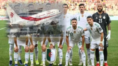 شوهة وبالصورة نفاذ وقود طائرة المنتخب الجزائري وهبوط اضطراري لاتفاذ الموقف 750x430 1