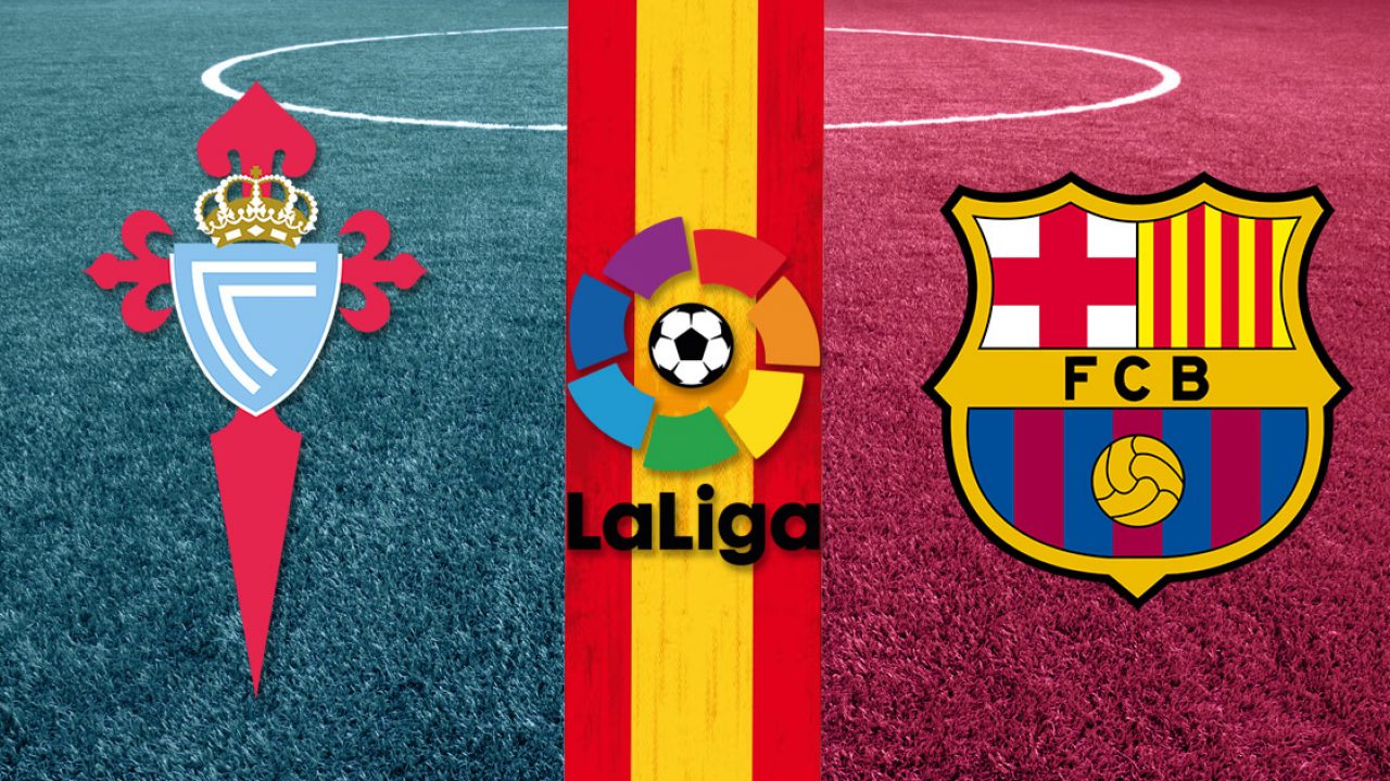 Celta Vigo vs Barcelona Logos La Liga Logo Spain Flag 1280x720 1