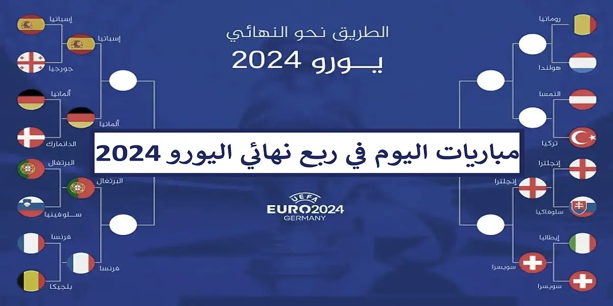 ربع نهائي "يورو 2024": مواعيد مباريات اليوم والقنوات الناقلة لكأس أمم أوروبا