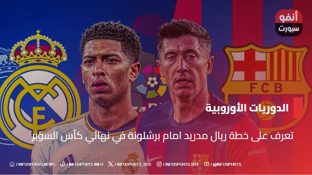 تعرف على خطة ريال مدريد امام برشلونة في نهائي كأس السوبر