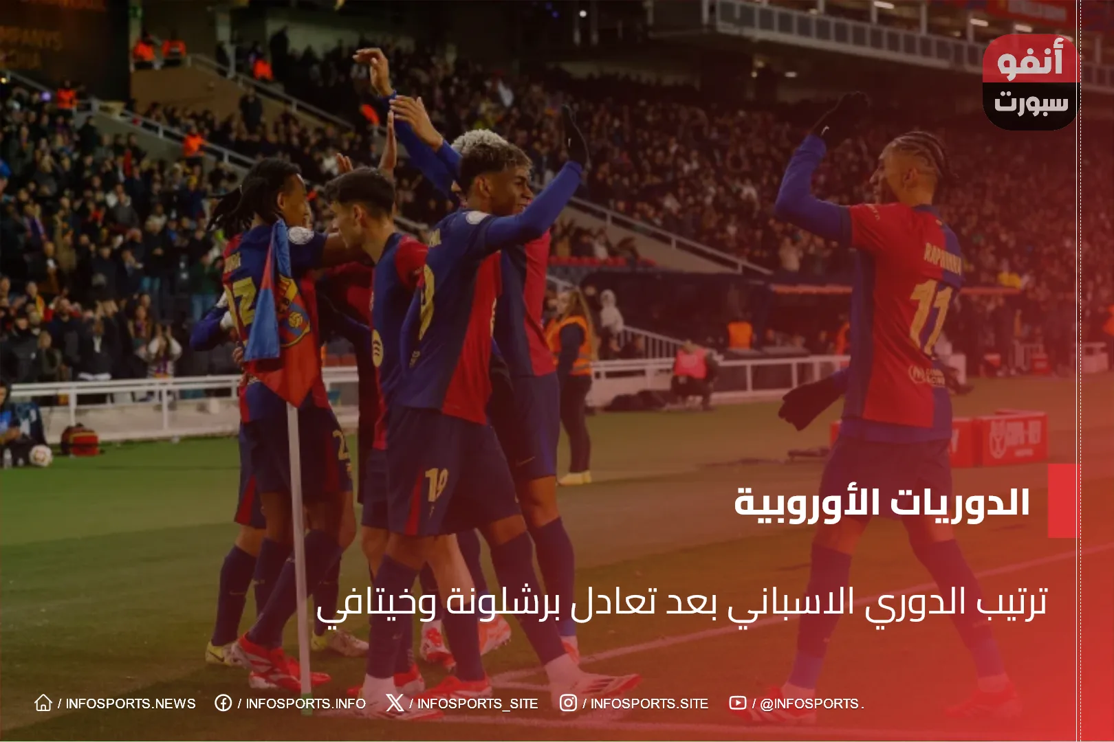 ترتيب الدوري الاسباني بعد تعادل برشلونة وخيتافي